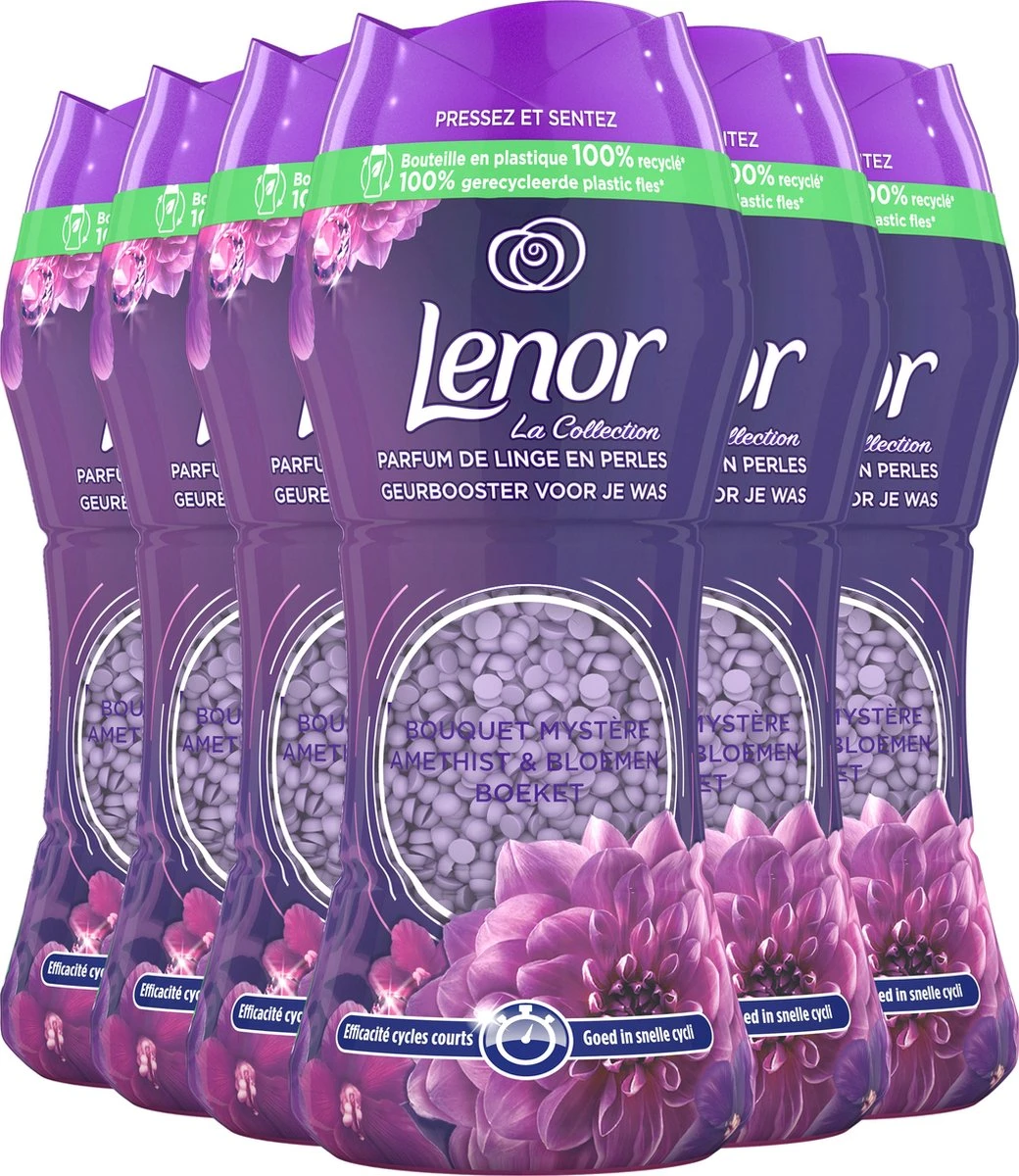 Lenor Amethist En Bloemen - In-Wash Geurbooster - Voordeelverpakking 6 X 16 Wasbeurten 3 Lenor Amethist En Bloemen - In-Wash Geurbooster - Voordeelverpakking 6 X 16 Wasbeurten