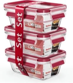 Tefal MasterSeal Glass - 3 X 450 Ml - Rechthoekig -Schoonmaakartikelen Winkel 1063x1200