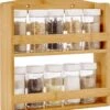 ACAZA Ophangbaar Kruidenrek Met 10 Glazen Kruidenpotjes, Spice Rack, Keuken Rek, Kruiden Organizer Voor Specerijen, Peper, Zout, 26 Cm Breed, Bamboe -Schoonmaakartikelen Winkel 1095x1200 1