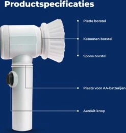 B-care Magic Brush - Elektrische Multifunctionele Schoonmaakborstel - 7 Opzetstukken - Wasborstel - Poetsmachine - Schrobborstel - Handborstel - Werkborstel - Schrobber - Boorborstel - Reinigingsborstel -Schoonmaakartikelen Winkel 1140x1200 3