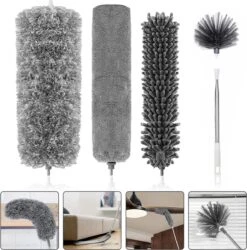 Livv Goods Telescopische Plumeau Set Met Telescoopsteel - 5 In 1 - Tot 250 Cm Uitschuifbaar - Duster - Stoffer -Schoonmaakartikelen Winkel 1184x1200 1
