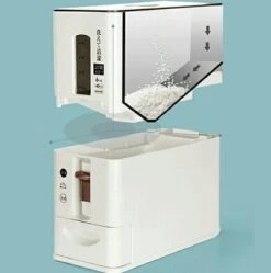 Merkloos TDR-Japans Rijst/Granen Container/Dispenser/ Opbergdoos - 6KG Inhoud - Wit -Schoonmaakartikelen Winkel 1191x1200 3