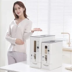 Merkloos TDR-Japans Rijst/Granen Container/Dispenser/ Opbergdoos - 6KG Inhoud - Wit -Schoonmaakartikelen Winkel 1194x1200 1