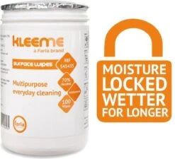 Schoonmaakdoekjes - Ontsmettingsdoekjes - Desinfectiedoekjes - Desinfectie Doekjes - KleenMe - Alcohol Doekjes - Alcoholdoekjes - Allesreiniger Zachte Antibacteriële Alcohol Wipes- 100 Doekjes - Met Dispenser - 70% Alcohol - 185 X 110mm -Schoonmaakartikelen Winkel 1200x1092