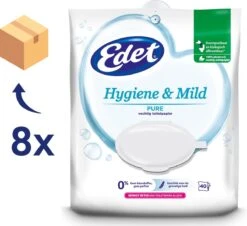 Edet Pure Vochtig Toiletpapier - 8 X 40 Stuks - Halfjaar Voorraad -Schoonmaakartikelen Winkel 1200x1098