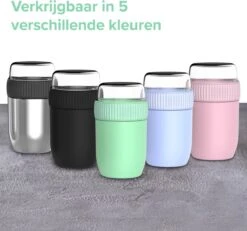 Coninx Thermos Lunchbox - Muesli Beker To Go - Isoleer Lunchpot - Yoghurtbeker To Go - Mueslibeker 840ml (600ml+240ml) - RVS -Schoonmaakartikelen Winkel 1200x1123 1