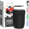 Coninx Thermos Lunchbox - Muesli Beker To Go - Isoleer Lunchpot - Yoghurtbeker To Go - Mueslibeker 840ml (600ml+240ml) - RVS / Zwart -Schoonmaakartikelen Winkel 1200x1130