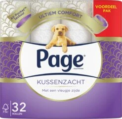 Page Toiletpapier - 32 Rollen - Kussenzacht Wc Papier (3-laags) - Voordeelverpakking -Schoonmaakartikelen Winkel 1200x1167 1