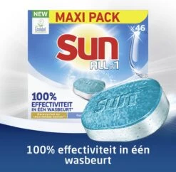 SUN® Sun All-in 1 Normaal Vaatwastabletten - 276 Tabletten - Voordeelverpakking -Schoonmaakartikelen Winkel 1200x1174 1