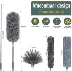 Livv Goods Telescopische Plumeau Set Met Telescoopsteel - 5 In 1 - Tot 250 Cm Uitschuifbaar - Duster - Stoffer -Schoonmaakartikelen Winkel 1200x1174 3