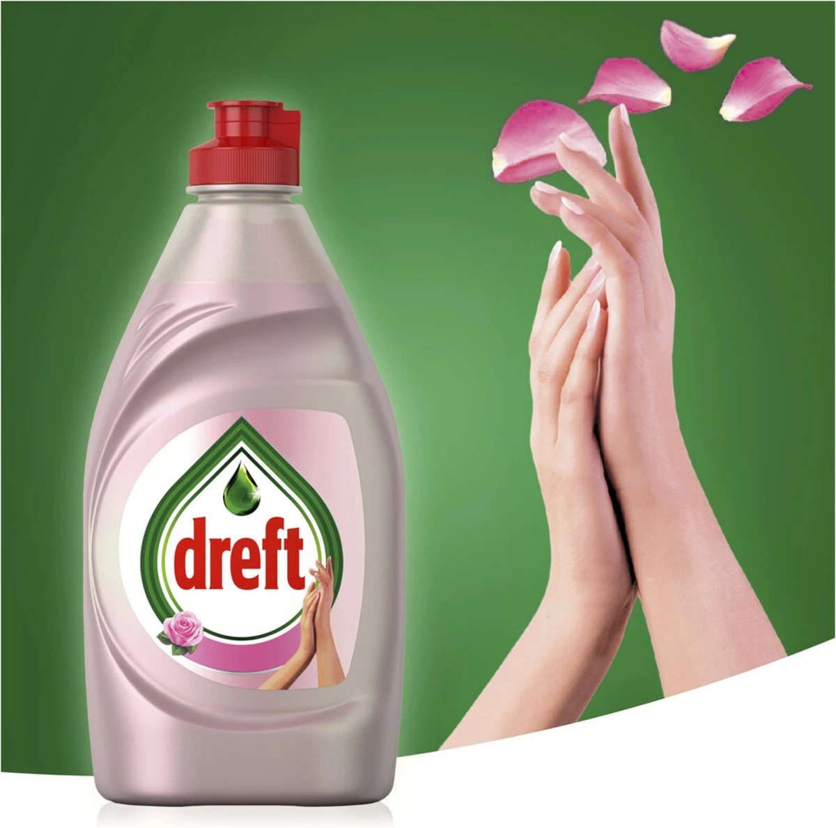 Dreft Clean & Care Rose & Satin Afwasmiddel - 8x780ml - Voordeelverpakking 4 Dreft Clean & Care Rose & Satin Afwasmiddel - 8x780ml - Voordeelverpakking - Afbeelding 2