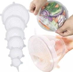Siliconen Vershoud Deksels – Set Van 6 Stuks – Flexibel – Herbruikbaar – Wit - Stretch Tot Wel 30 Cm 15 Siliconen Vershoud Deksels – Set Van 6 Stuks – Flexibel – Herbruikbaar – Wit - Stretch Tot Wel 30 Cm -Schoonmaakartikelen Winkel 1200x1189 3