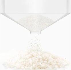 Merkloos TDR-Japans Rijst/Granen Container/Dispenser/ Opbergdoos - 6KG Inhoud - Wit -Schoonmaakartikelen Winkel 1200x1192