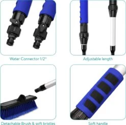 Navaris Telescopische Autowasborstel - Watergevoerde Wasborstel Voor Auto's En Ramen Met Uitschuifbare Lange Handgreep En Zachte Haren - Blauw 13 Navaris Telescopische Autowasborstel - Watergevoerde Wasborstel Voor Auto's En Ramen Met Uitschuifbare Lange Handgreep En Zachte Haren - Blauw -Schoonmaakartikelen Winkel 1200x1193