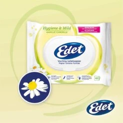 Edet Kamille Vochtig Wc Papier - 7 Stuks - Met Natuurlijke Kamille Extracten -Schoonmaakartikelen Winkel 1200x1198 16
