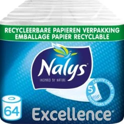 Nalys Excellence Maxi-Vellen Toiletpapier - 5 Lagen - 64 Rollen - Papieren Verpakking -Schoonmaakartikelen Winkel 1200x1200 333