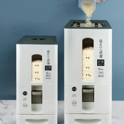 Merkloos TDR-Japans Rijst/Granen Container/Dispenser/ Opbergdoos - 6KG Inhoud - Wit -Schoonmaakartikelen Winkel 1200x1200 451