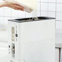 Merkloos TDR-Japans Rijst/Granen Container/Dispenser/ Opbergdoos - 6KG Inhoud - Wit -Schoonmaakartikelen Winkel 1200x1200 452