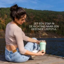 Coninx Yoghurtbeker To Go - Muesli Beker To Go - Lunchbeker - Mueslibeker 640ml (450ml+190ml) - Groen -Schoonmaakartikelen Winkel 1200x1200 457