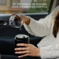 Coninx Yoghurtbeker To Go - Muesli Beker To Go - Lunchbeker - Mueslibeker 640ml (450ml+190ml) - Zwart -Schoonmaakartikelen Winkel 1200x1200 473