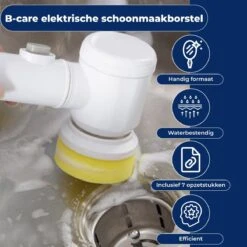 B-care Magic Brush - Elektrische Multifunctionele Schoonmaakborstel - 7 Opzetstukken - Wasborstel - Poetsmachine - Schrobborstel - Handborstel - Werkborstel - Schrobber - Boorborstel - Reinigingsborstel -Schoonmaakartikelen Winkel 1200x1200 508