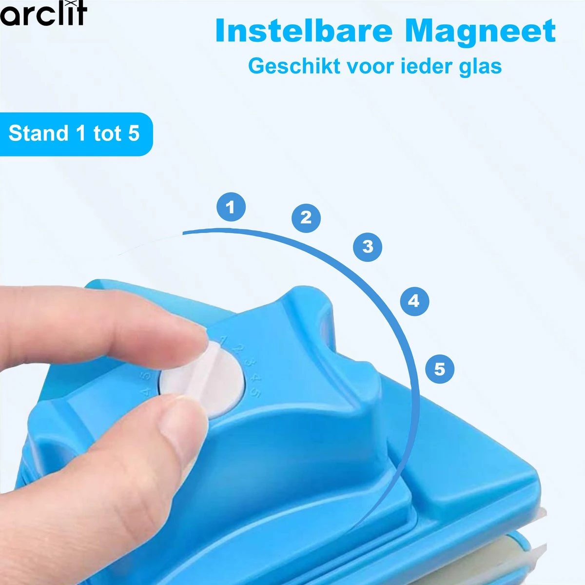 Arclit® | Magnetische Ramenwasser | Verstelbare Ruitenreiniger 5 Arclit® | Magnetische Ramenwasser | Verstelbare Ruitenreiniger - Afbeelding 3
