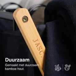 JASC Wasmand 3 Vakken - Wassorteerder - Wasmanden - Zwart - Bamboe - 128 Liter -Schoonmaakartikelen Winkel 1200x1200 559