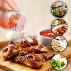 24 Glazen Kruidenpotjes Set Met 3 Soorten Strooideksels – Kruidenstrooier – Compleet Pakket Incl Kruidenpotjes Stickers, Krijtstift En Accessoires - Bamboo Deksel -Schoonmaakartikelen Winkel 1200x1200 587