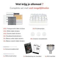 Deleca 24 Glazen Kruidenpotjes - Incl. 3 Soorten Stickers En Strooideksel Set - Voorraadpotten Glas Met Deksel - Kruidenstrooier - 10,5 X 4,3 Cm - Vierkant / 120 Ml 17 Deleca 24 Glazen Kruidenpotjes - Incl. 3 Soorten Stickers En Strooideksel Set - Voorraadpotten Glas Met Deksel - Kruidenstrooier - 10,5 X 4,3 Cm - Vierkant / 120 Ml -Schoonmaakartikelen Winkel 1200x1200 596