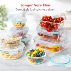 KitchenBrothers Meal Prep Bakjes - Set - Luchtdicht - BPA Vrij - Glas - 9 Stuks -Schoonmaakartikelen Winkel 1200x1200 656