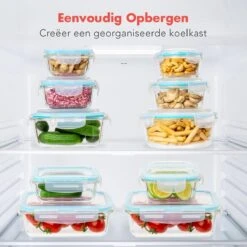 KitchenBrothers Meal Prep Bakjes - Set - Luchtdicht - BPA Vrij - Glas - 9 Stuks -Schoonmaakartikelen Winkel 1200x1200 659