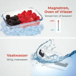 KitchenBrothers Meal Prep Bakjes - Set - Luchtdicht - BPA Vrij - 1L - Glas - 5 Stuks -Schoonmaakartikelen Winkel 1200x1200 679