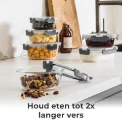 Vershoudbakjes - Meal Prep Bakjes - Diepvriesbakjes - Vershouddoos - Vershoudbakjes Set - Glas - 12 Stuks - BPA Vrij - Stosh -Schoonmaakartikelen Winkel 1200x1200 692