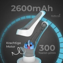 GoScrub® Elektrische Schoonmaakborstel – Elektrische Schrobber - Schrobborstel – Voor Badkamer Of Keuken – Schrobber Met Steel – Luiwagen – Polijstmachine - Poetsmachine Met 10 Opzetstukken -Schoonmaakartikelen Winkel 1200x1200 705