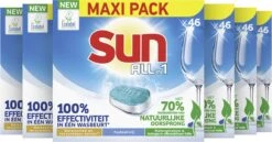 SUN® Sun All-in 1 Normaal Vaatwastabletten - 276 Tabletten - Voordeelverpakking -Schoonmaakartikelen Winkel 1200x629