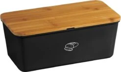 Melamine Broodtrommel Met Bamboe Snijplank | Brood Bewaar Doos Met Hoge Kwaliteit Bamboe Snij Plank | Met Bamboe Deksel, Te Gebruiken Als Brood Snijplank | Afm. 34 X 18 X 14 Cm. | Kleur Brood Trommel: ZWART 8 Melamine Broodtrommel Met Bamboe Snijplank | Brood Bewaar Doos Met Hoge Kwaliteit Bamboe Snij Plank | Met Bamboe Deksel, Te Gebruiken Als Brood Snijplank | Afm. 34 X 18 X 14 Cm. | Kleur Brood Trommel: ZWART -Schoonmaakartikelen Winkel 1200x713