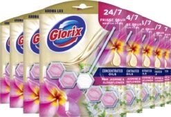 Glorix Aroma Lux Pink Jasmine & Elderflower Toiletblokken - 9 Stuks - Voordeelverpakking -Schoonmaakartikelen Winkel 1200x827