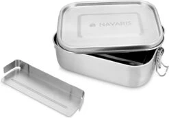 Navaris RVS Broodtrommel Met Verdeler - Meal Prep Bakje - Vershouddoos - Lunchbox - 17 X 13 X 6 Cm - Inhoud 0,8 Liter - Vaatwasbestendig 14 Navaris RVS Broodtrommel Met Verdeler - Meal Prep Bakje - Vershouddoos - Lunchbox - 17 X 13 X 6 Cm - Inhoud 0,8 Liter - Vaatwasbestendig -Schoonmaakartikelen Winkel 1200x834