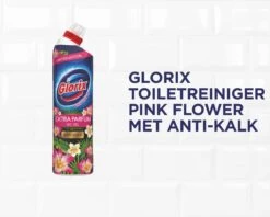 Glorix WC Powergel Toiletreiniger Pink Flower - 6 X 750 Ml - Voordeelverpakking -Schoonmaakartikelen Winkel 1200x961