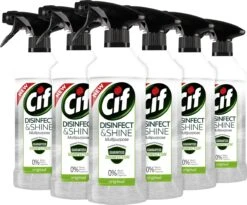 Cif Disinfect & Shine Original Desinfectie Spray - 6 X 500 Ml - Voordeelverpakking 14 Cif Disinfect & Shine Original Desinfectie Spray - 6 X 500 Ml - Voordeelverpakking -Schoonmaakartikelen Winkel 1200x998