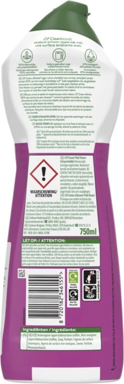 Cif CleanBoost Cream Pink Schuurmiddel - 8 X 750 Ml - Voordeelverpakking 16 Cif CleanBoost Cream Pink Schuurmiddel - 8 X 750 Ml - Voordeelverpakking -Schoonmaakartikelen Winkel 389x1200
