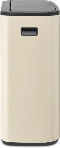Brabantia Bo Touch Bin Prullenbak - 2 X 30 L - Soft Beige -Schoonmaakartikelen Winkel 491x1200 1