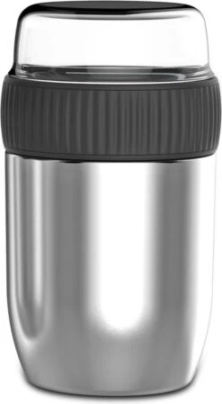 Coninx Thermos Lunchbox - Muesli Beker To Go - Isoleer Lunchpot - Yoghurtbeker To Go - Mueslibeker 840ml (600ml+240ml) - RVS -Schoonmaakartikelen Winkel 660x1200
