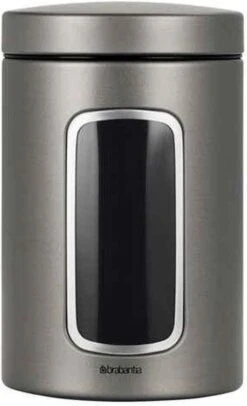 Brabantia Voorraadbus - 1,4 L - Platinum - Met Venster