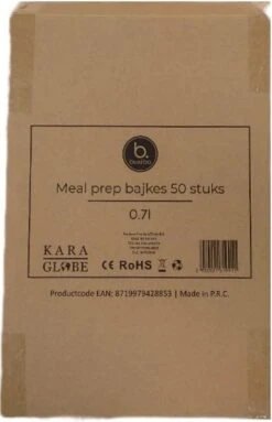 Buxibo - 50 Meal Prep Bakjes - Salade/Lunch Box - Diepvriesbakjes - Vershoudbakjes - Plastic Bakjes Met Deksel - Vershouddoos - Magnetron Vaatwasser Bestendig - 24 Oz/0.7 Liter Inhoud - Herbruikbaar - Kunststof - BPA Vrij - Zwart -Schoonmaakartikelen Winkel 774x1200 1