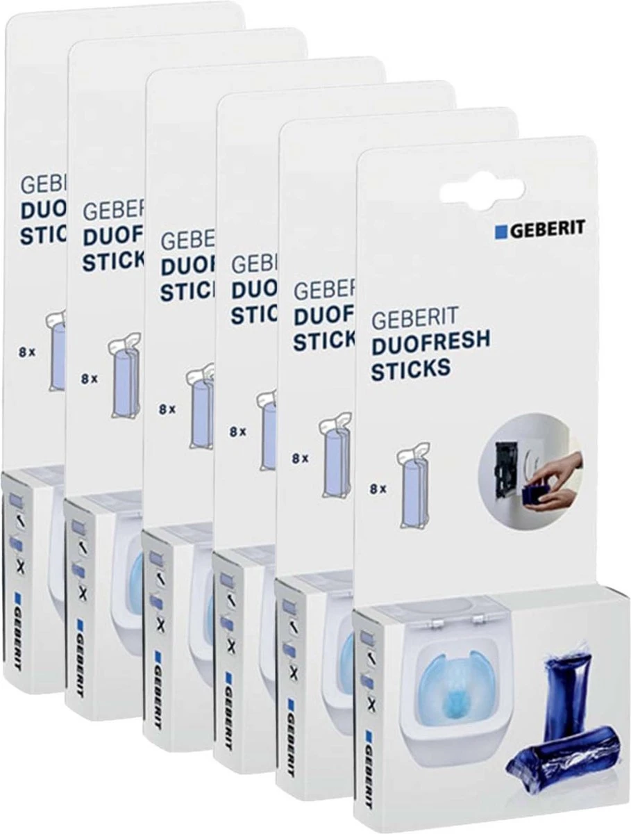 Geberit DuoFresh Sticks - 48 Stuks - Voordeelverpakking - Toilet/WC Blokjes Inbouwreservoir 3 Geberit DuoFresh Sticks - 48 Stuks - Voordeelverpakking - Toilet/WC Blokjes Inbouwreservoir