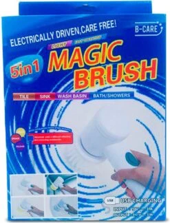 B-care Magic Brush - Elektrische Multifunctionele Schoonmaakborstel - 7 Opzetstukken - Wasborstel - Poetsmachine - Schrobborstel - Handborstel - Werkborstel - Schrobber - Boorborstel - Reinigingsborstel -Schoonmaakartikelen Winkel 914x1200
